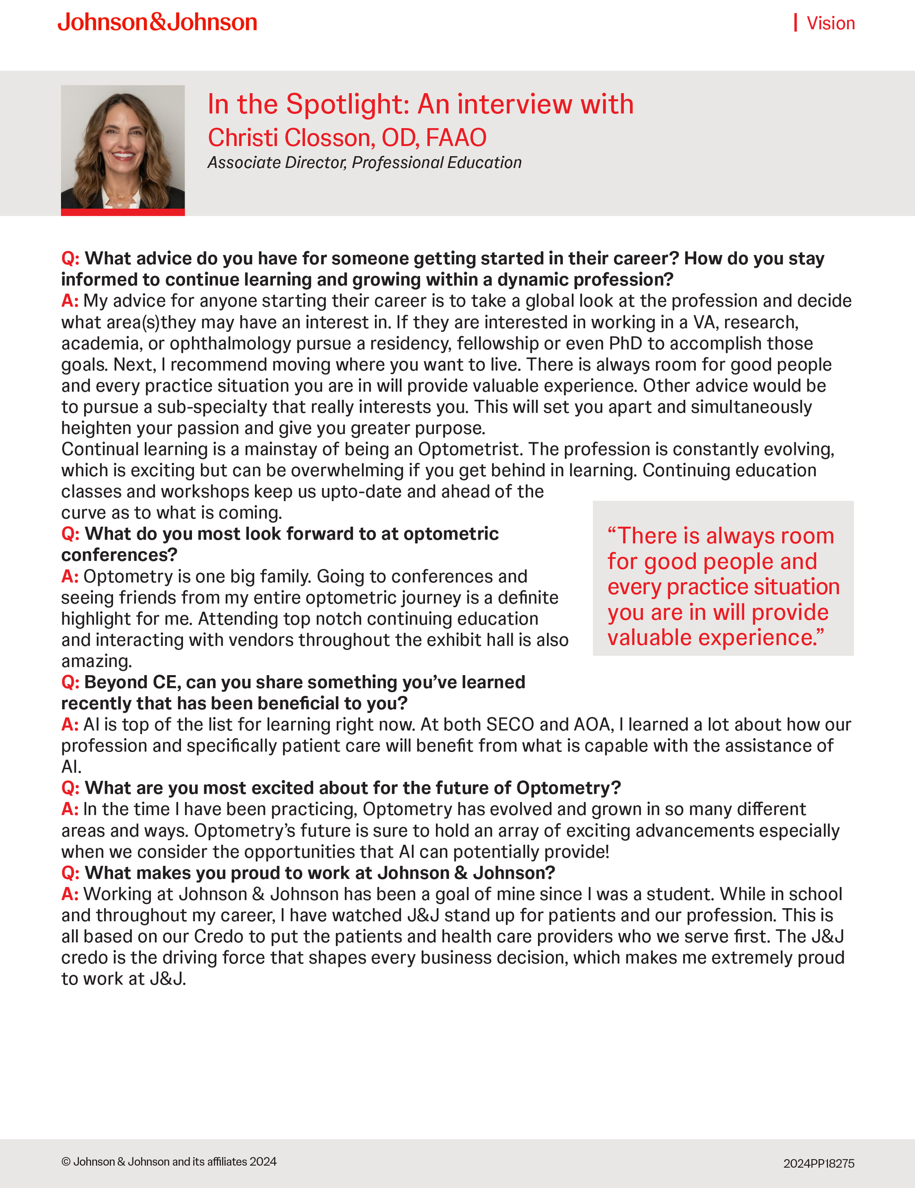 An Interview with Christi Closson OD FAAO